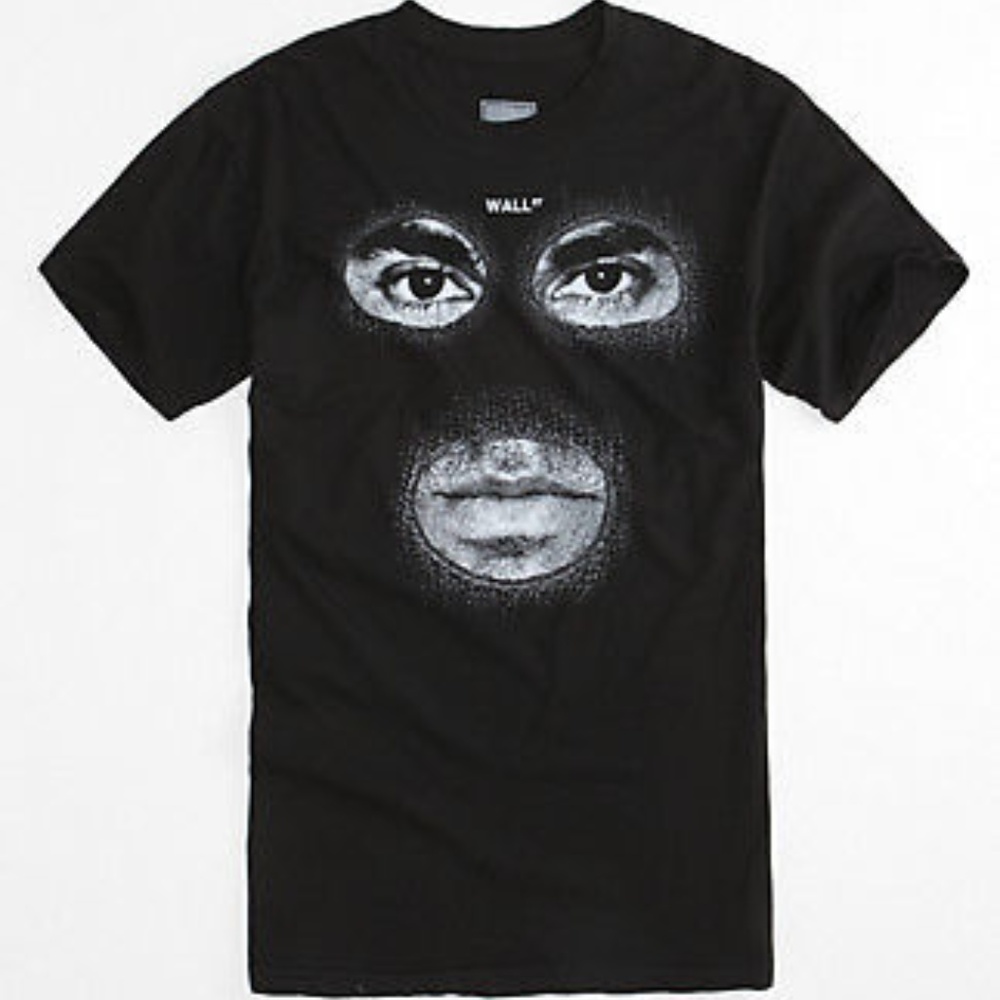 Freshjive Masked Man "Robbed" Face Black Tee New S
